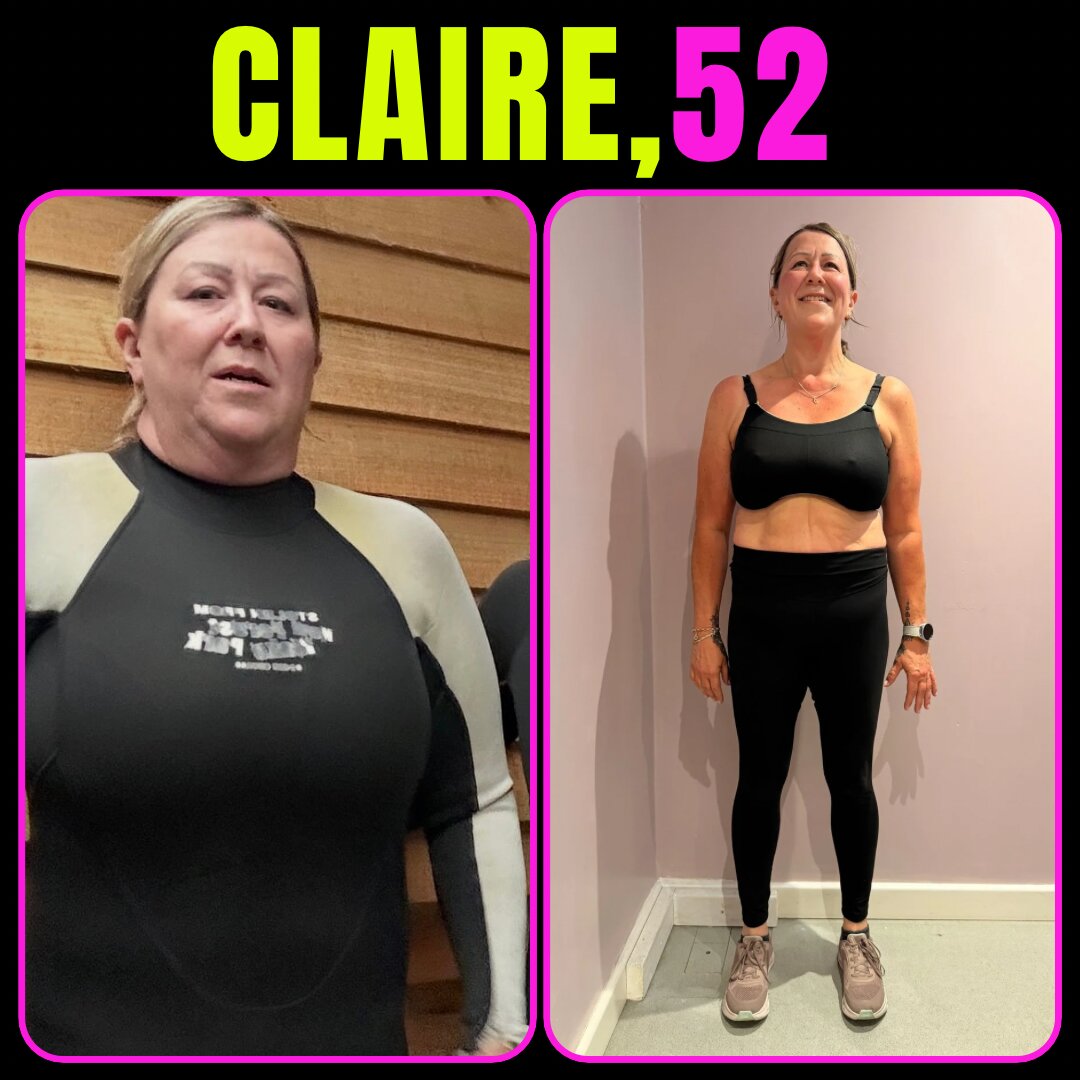 Clare, 52 — Mindset Body Transformations before and after